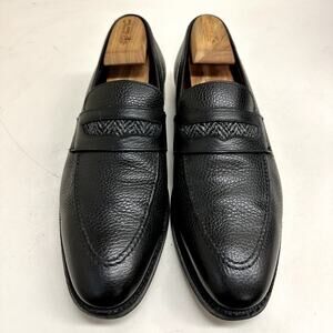 Crockett & Jones x Peal & Co. x Brooks Brothers Loafer Black Harris Tweed 10.5